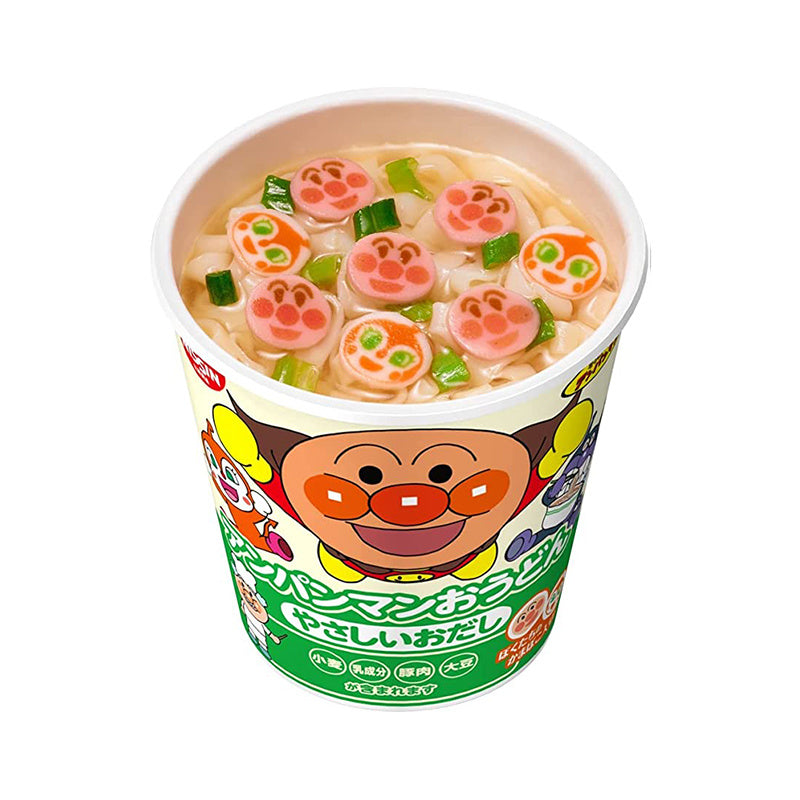 Nissin🍜Nisshin Anpanman Cup Ramen (5 sets)🍜 Anpanman Cup Woo -dong 2 kinds [Taste udon/ soy sauce tasted] Free shipping/ cute character contains children's favorite.